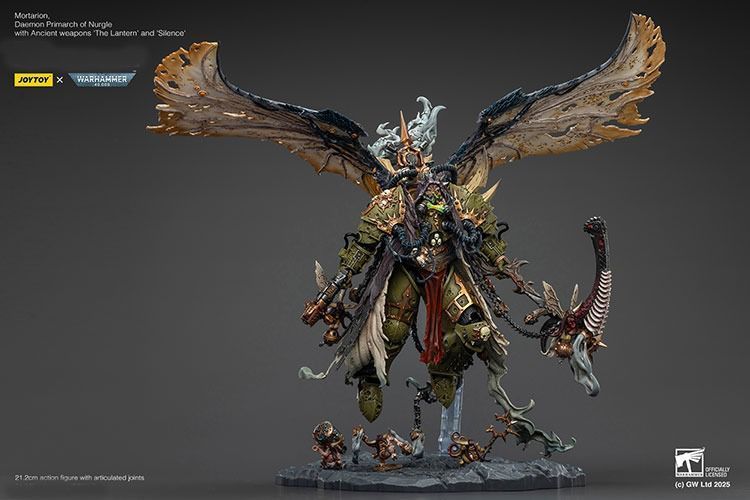 Фигурка из игры Warhammer 40k, Гвардия Смерти, Мортарион, демонический примарх Нургла, JOYTOY, подвижная, 21,2 см (WHR 0231)