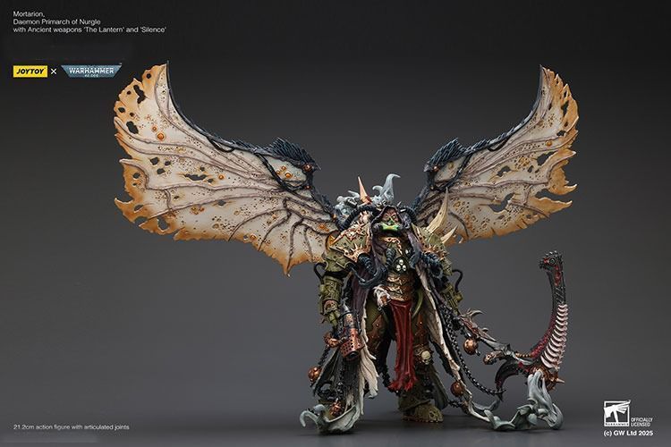 Фигурка из игры Warhammer 40k, Гвардия Смерти, Мортарион, демонический примарх Нургла, JOYTOY, подвижная, 21,2 см (WHR 0231)