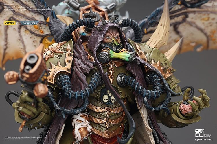 Фигурка из игры Warhammer 40k, Гвардия Смерти, Мортарион, демонический примарх Нургла, JOYTOY, подвижная, 21,2 см (WHR 0231)