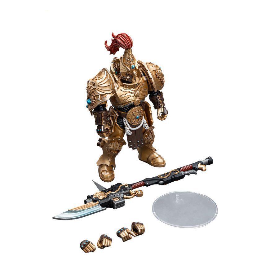 Фигурка из игры Warhammer 40k, Страж-хранитель Адептус Кустодес с копьем стража, JOYTOY, подвижная, 12,4 см (WHR 0036)