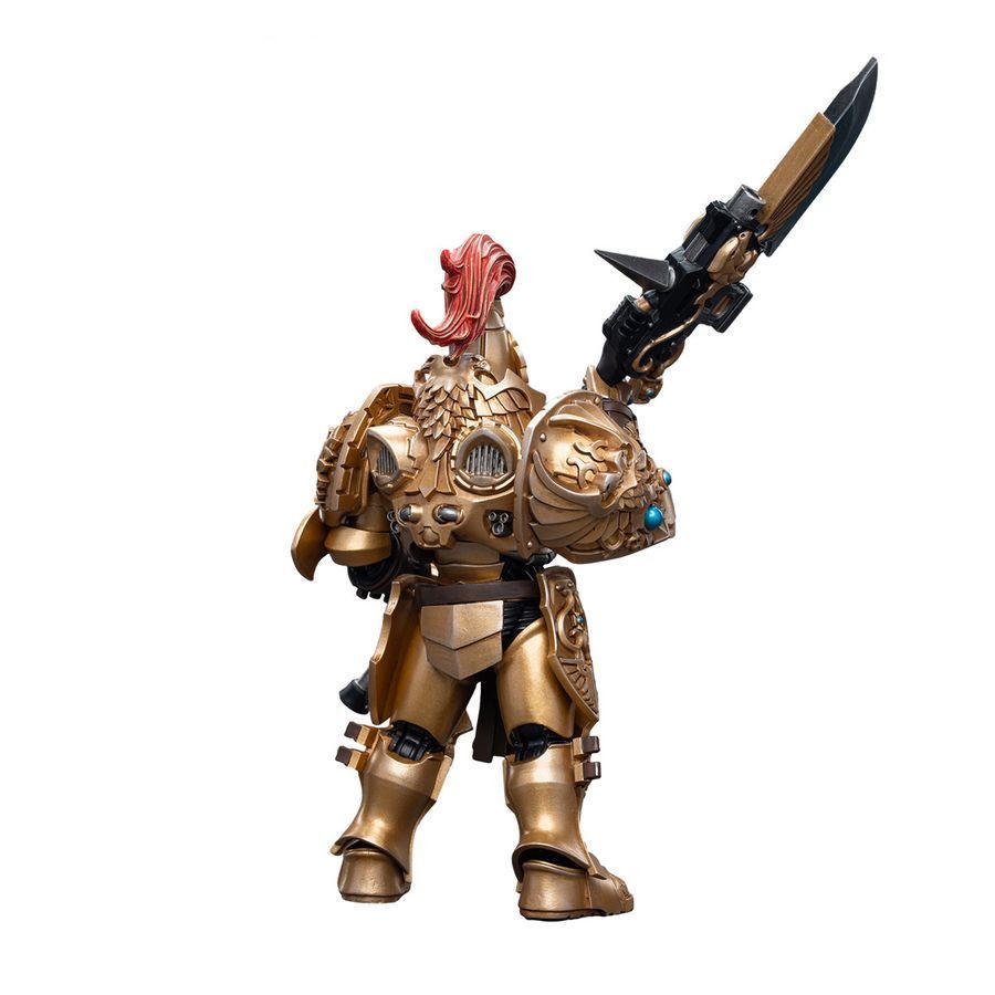 Фигурка из игры Warhammer 40k, Страж-хранитель Адептус Кустодес с копьем стража, JOYTOY, подвижная, 12,4 см (WHR 0036)