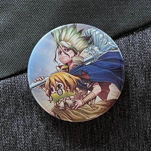 Значок аниме Доктор Стоун Dr. Stone, диаметр 58 мм (ZNDRS 0001)