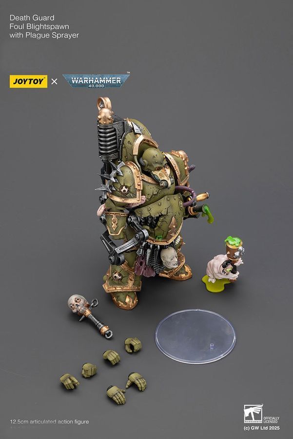 Фигурка из игры Warhammer 40k, Гвардия Смерти, Мерзкие порождения с чумным распылителем, JOYTOY, подвижная, 12,5 см (WHR 0232)