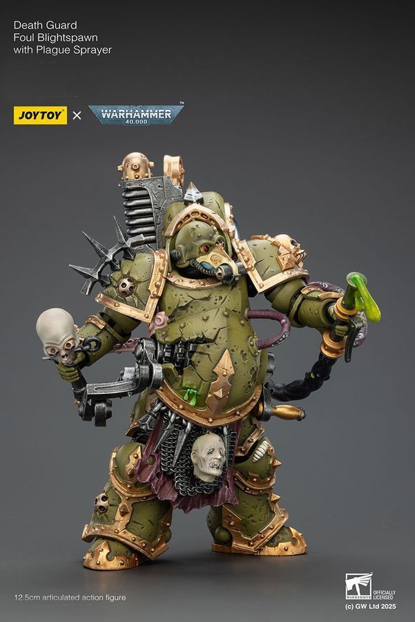 Фигурка из игры Warhammer 40k, Гвардия Смерти, Мерзкие порождения с чумным распылителем, JOYTOY, подвижная, 12,5 см (WHR 0232)