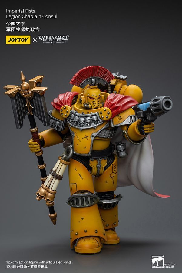 Фигурка из игры Warhammer 40k, Капеллан-Консул Легиона Имперских Кулаков, JOYTOY, подвижная, 12,4 см (WHR 0077)