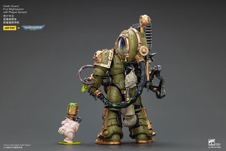 Фигурка из игры Warhammer 40k, Гвардия Смерти, Мерзкие порождения с чумным распылителем, JOYTOY, подвижная, 12,5 см (WHR 0232)