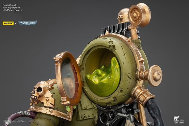 Фигурка из игры Warhammer 40k, Гвардия Смерти, Мерзкие порождения с чумным распылителем, JOYTOY, подвижная, 12,5 см (WHR 0232)