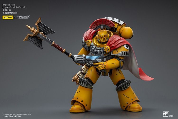 Фигурка из игры Warhammer 40k, Капеллан-Консул Легиона Имперских Кулаков, JOYTOY, подвижная, 12,4 см (WHR 0077)