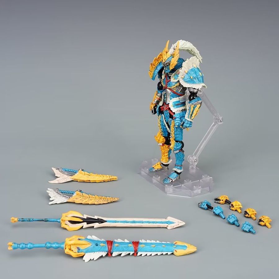 Подвижная фигурка Monster Hunter, Охотник на чудовищ, Zinogre Armor, 17 см (MHW 0012)