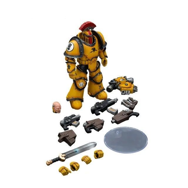 Фигурка из игры Warhammer 40k, Имперские Кулаки, Сержант с силовым мечом, JOYTOY, подвижная, 12 см (WHR 0078)
