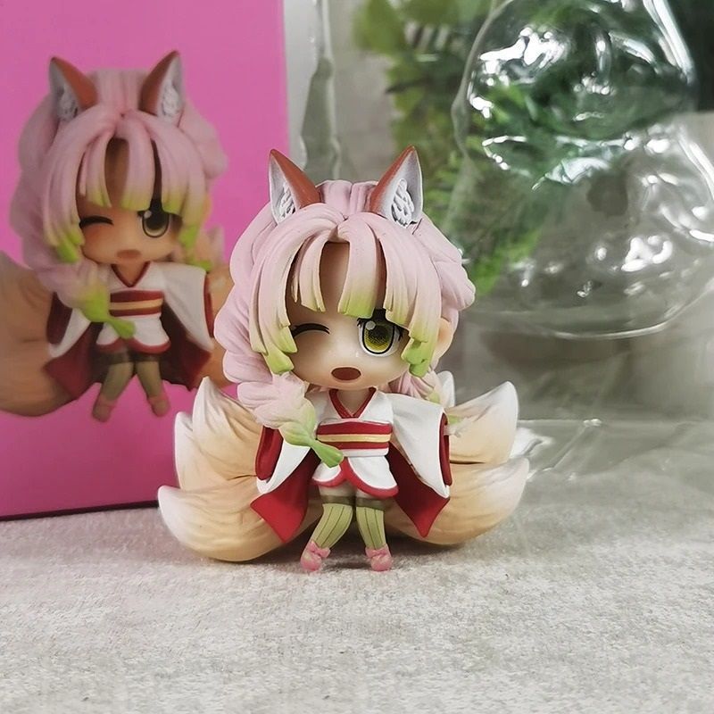 Аниме фигурка Demon Slayer Клинок рассекающий демонов Kanroji Mitsuri Мицури Канроджи с кошачьими ушками, 7 см (BDD 0130)