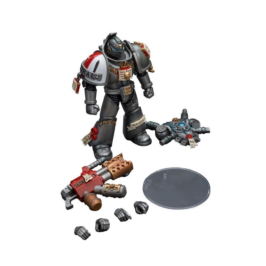 Фігурка з гри Warhammer 40k, Ударний загін, Сірий Лицарі Перехоплювач зі сміттєспалювачем, JOYTOY, рухома, 12 см (WHR 0128)