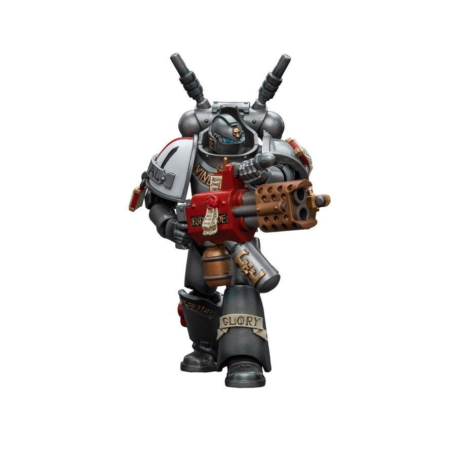 Фігурка з гри Warhammer 40k, Ударний загін, Сірий Лицарі Перехоплювач зі сміттєспалювачем, JOYTOY, рухома, 12 см (WHR 0128)