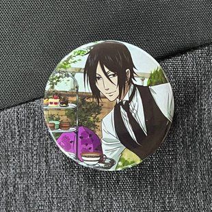 Значок аниме Темный Дворецкий Black Butler, диаметр 58 мм (ZNBLB 0001)