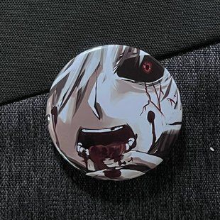 Значок аниме Токийский Гуль Tokyo Ghoul, диаметр 58 мм (ZNTG 0008)