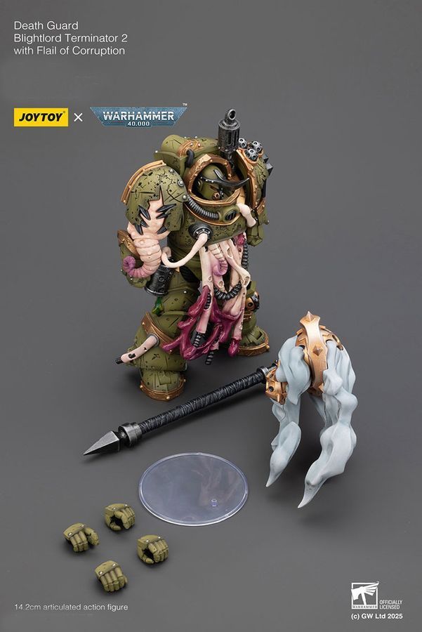Фигурка из игры Warhammer 40k, Гвардия Смерти, Терминатор Повелителей Чумы, JOYTOY, подвижная, 14,2 см (WHR 0234)