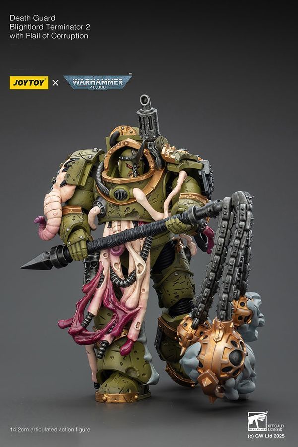 Фигурка из игры Warhammer 40k, Гвардия Смерти, Терминатор Повелителей Чумы, JOYTOY, подвижная, 14,2 см (WHR 0234)