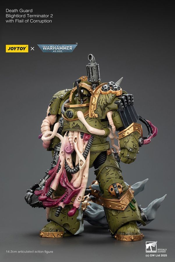 Фигурка из игры Warhammer 40k, Гвардия Смерти, Терминатор Повелителей Чумы, JOYTOY, подвижная, 14,2 см (WHR 0234)