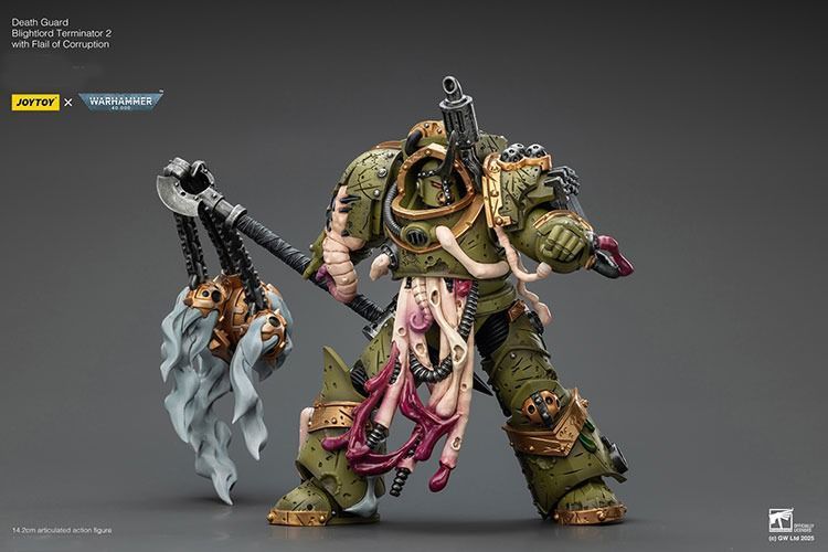 Фигурка из игры Warhammer 40k, Гвардия Смерти, Терминатор Повелителей Чумы, JOYTOY, подвижная, 14,2 см (WHR 0234)