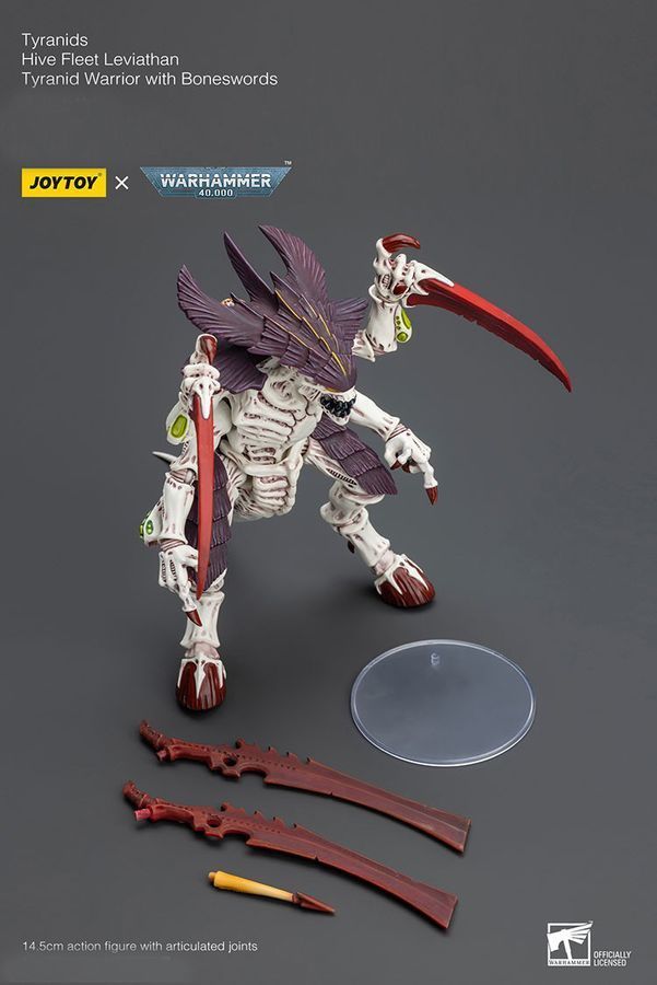 Фигурка из игры Warhammer 40k, Гвардия Смерти, Улей-флот Тиранидов, Левиафан Воин Тиранидов, JOYTOY, подвижная, 14,3 см (WHR 0235)