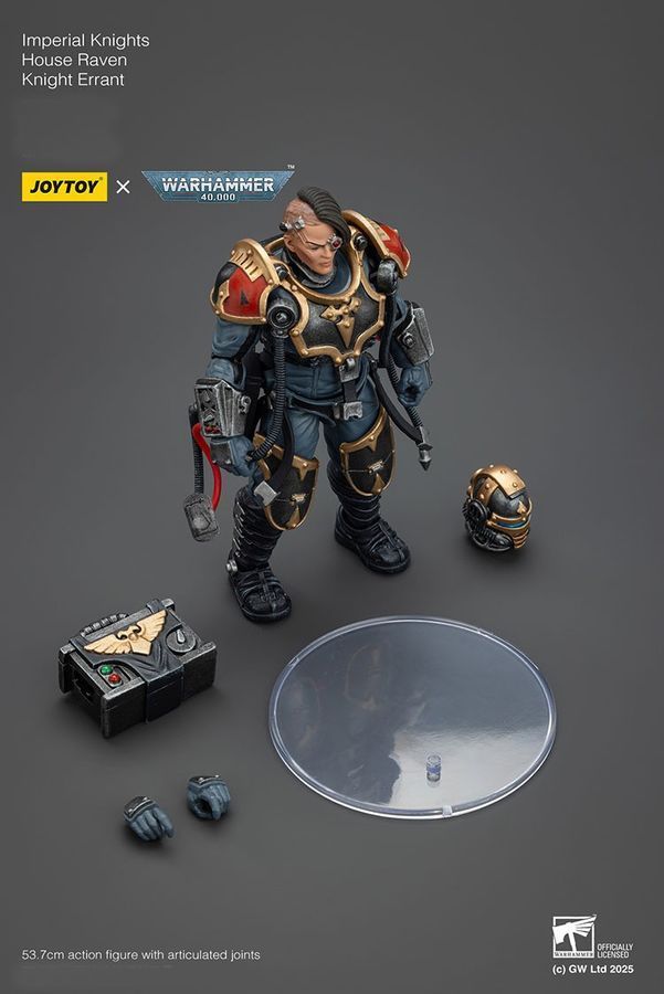 Фигурка из игры Warhammer 40k, Имперские рыцари Дом Воронов Рыцарь Странник, JOYTOY, подвижная, 53,7 см (WHR 0166)