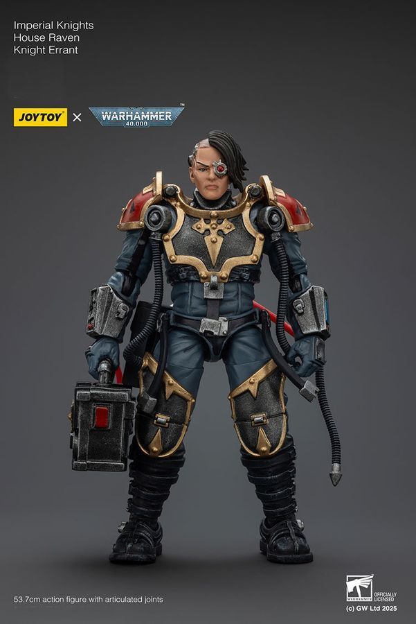 Фигурка из игры Warhammer 40k, Имперские рыцари Дом Воронов Рыцарь Странник, JOYTOY, подвижная, 53,7 см (WHR 0166)