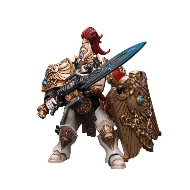 Фігурка з гри Warhammer 40k, Страж-кустодій з клинком вартового та щитом президії, JOYTOY, рухома, 12,4 см (WHR 0080)