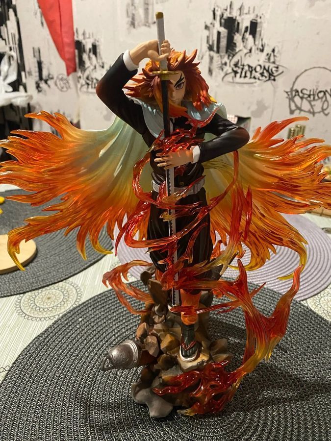 Аніме фігурка Клинок розсікаючий демонів Den Slayer Rengoku Kyoujurou Ренгоку Кьодзюро, 30 см (BDD 0116)