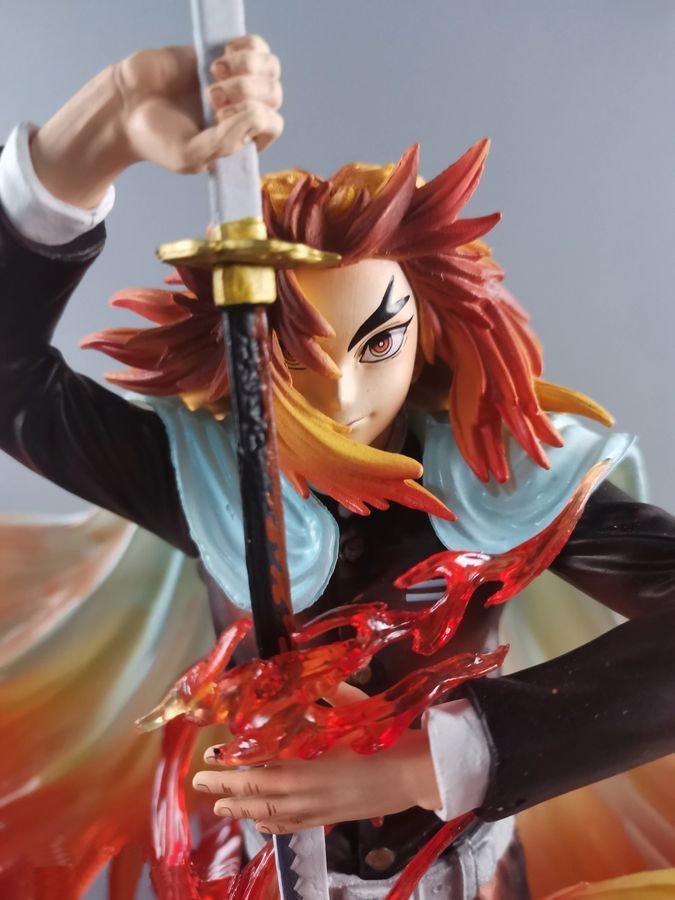 Аніме фігурка Клинок розсікаючий демонів Den Slayer Rengoku Kyoujurou Ренгоку Кьодзюро, 30 см (BDD 0116)