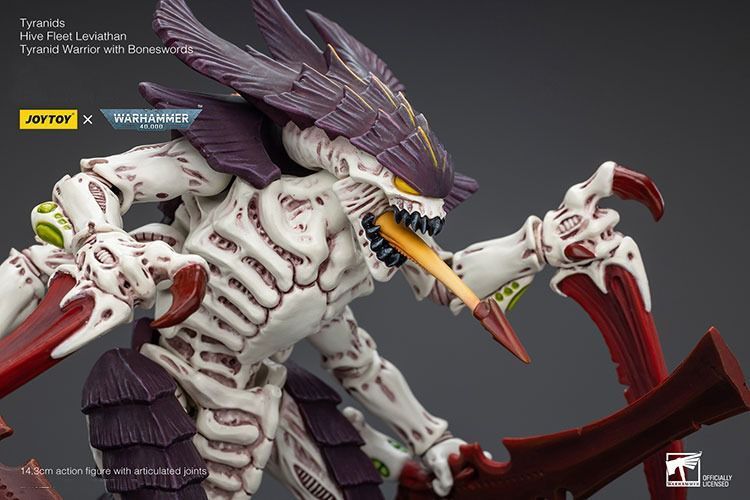 Фигурка из игры Warhammer 40k, Гвардия Смерти, Улей-флот Тиранидов, Левиафан Воин Тиранидов, JOYTOY, подвижная, 14,3 см (WHR 0235)
