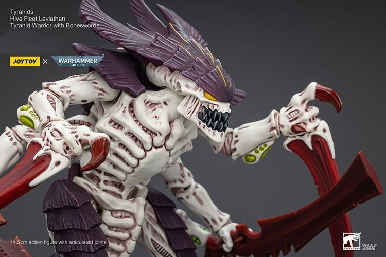 Фигурка из игры Warhammer 40k, Гвардия Смерти, Улей-флот Тиранидов, Левиафан Воин Тиранидов, JOYTOY, подвижная, 14,3 см (WHR 0235)