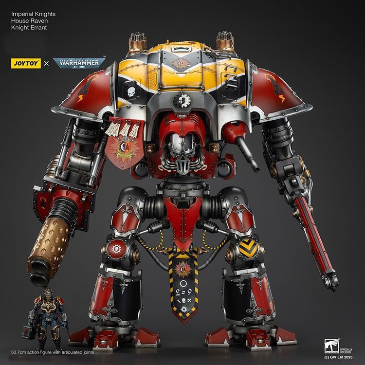 Фигурка из игры Warhammer 40k, Имперские рыцари Дом Воронов Рыцарь Странник, JOYTOY, подвижная, 53,7 см (WHR 0166)