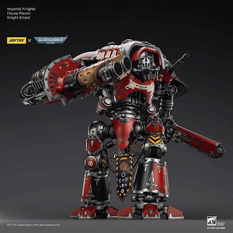 Фигурка из игры Warhammer 40k, Имперские рыцари Дом Воронов Рыцарь Странник, JOYTOY, подвижная, 53,7 см (WHR 0166)