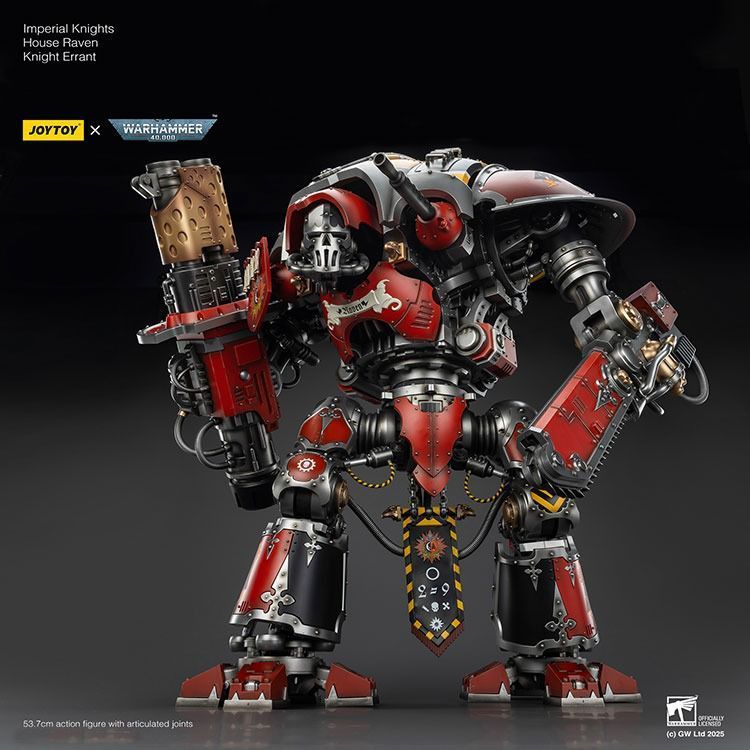 Фигурка из игры Warhammer 40k, Имперские рыцари Дом Воронов Рыцарь Странник, JOYTOY, подвижная, 53,7 см (WHR 0166)