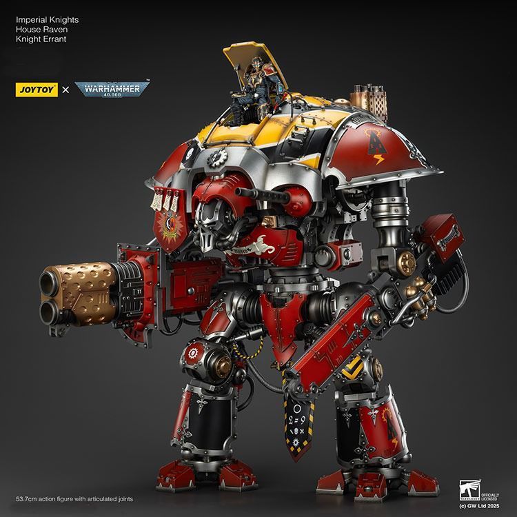 Фигурка из игры Warhammer 40k, Имперские рыцари Дом Воронов Рыцарь Странник, JOYTOY, подвижная, 53,7 см (WHR 0166)