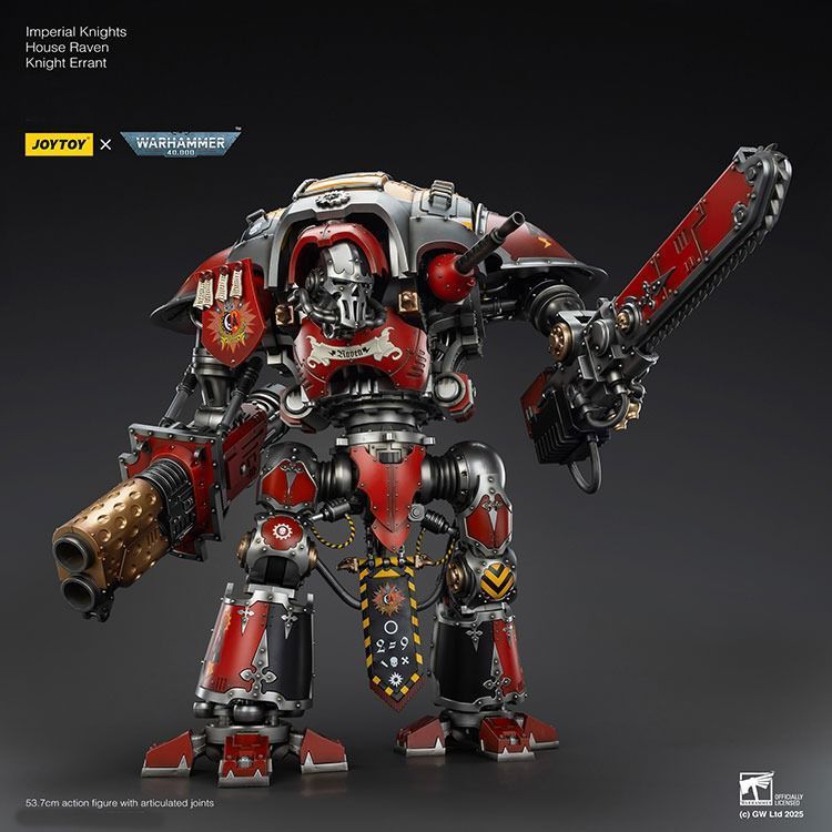 Фигурка из игры Warhammer 40k, Имперские рыцари Дом Воронов Рыцарь Странник, JOYTOY, подвижная, 53,7 см (WHR 0166)