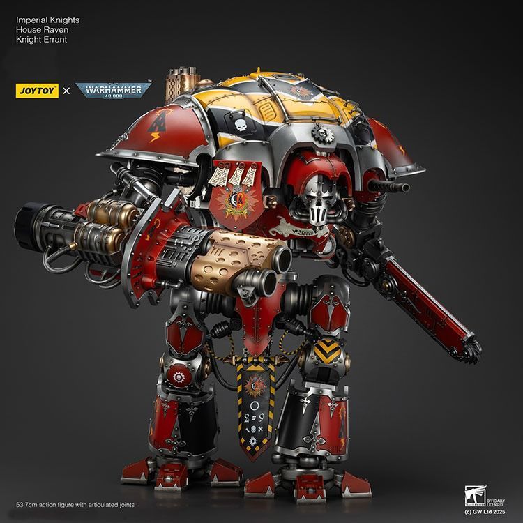 Фигурка из игры Warhammer 40k, Имперские рыцари Дом Воронов Рыцарь Странник, JOYTOY, подвижная, 53,7 см (WHR 0166)