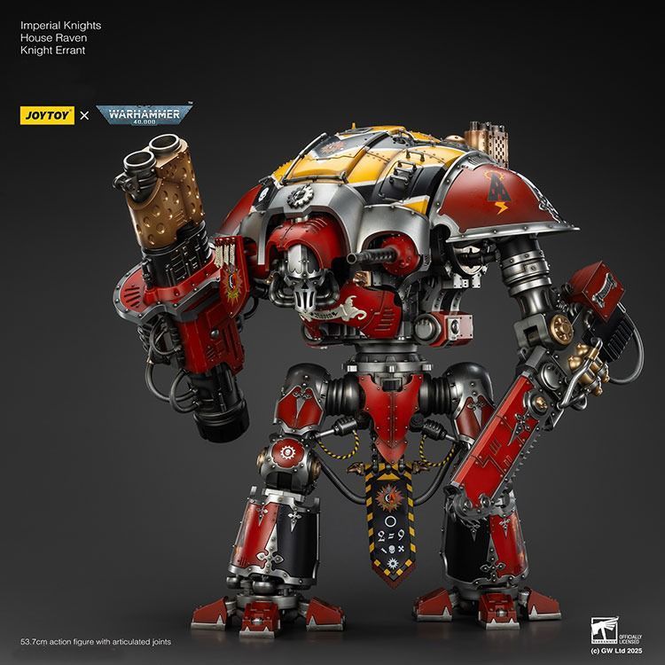 Фигурка из игры Warhammer 40k, Имперские рыцари Дом Воронов Рыцарь Странник, JOYTOY, подвижная, 53,7 см (WHR 0166)
