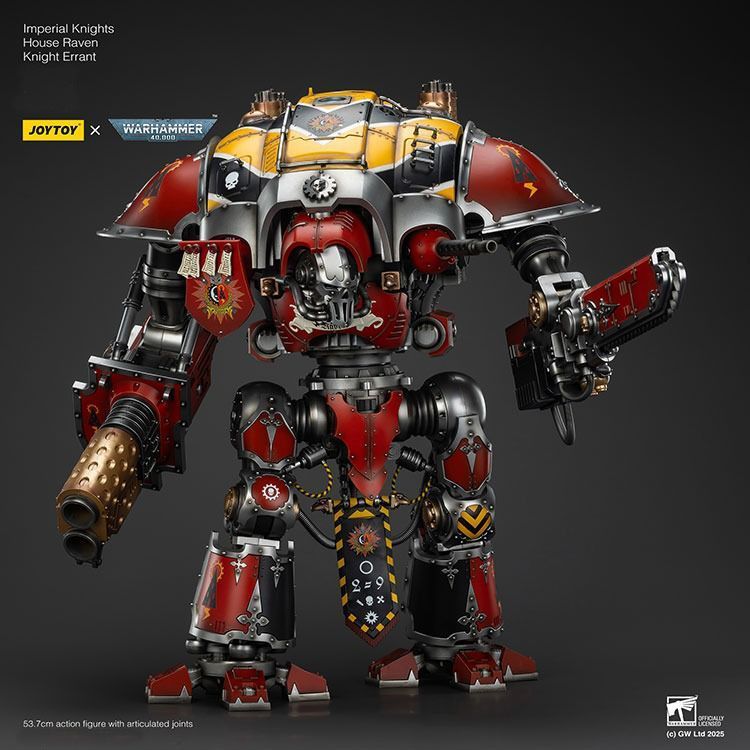 Фигурка из игры Warhammer 40k, Имперские рыцари Дом Воронов Рыцарь Странник, JOYTOY, подвижная, 53,7 см (WHR 0166)