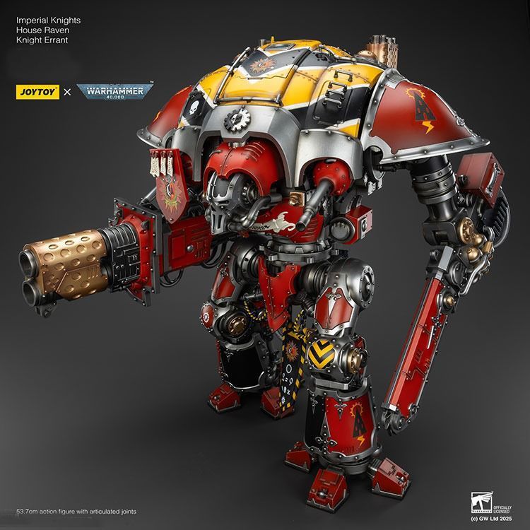 Фигурка из игры Warhammer 40k, Имперские рыцари Дом Воронов Рыцарь Странник, JOYTOY, подвижная, 53,7 см (WHR 0166)