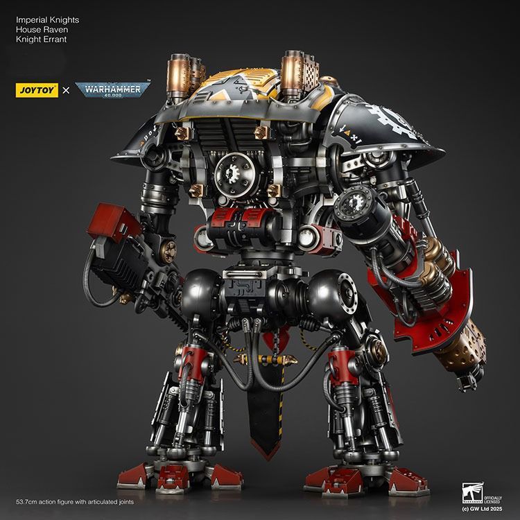 Фигурка из игры Warhammer 40k, Имперские рыцари Дом Воронов Рыцарь Странник, JOYTOY, подвижная, 53,7 см (WHR 0166)