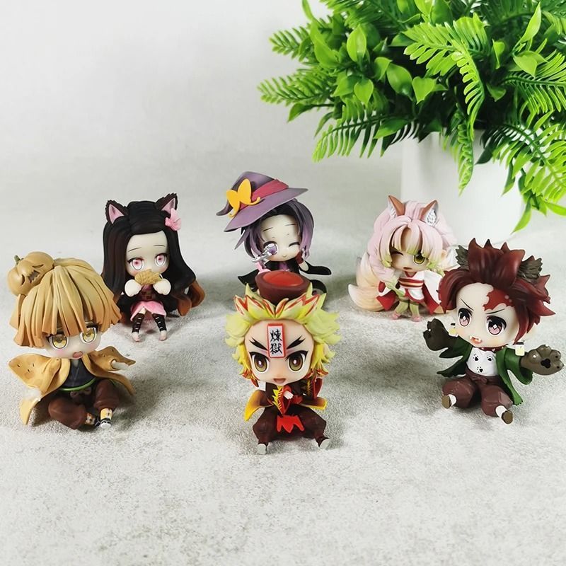 Аніме фігурка Клинок розсікаючий демонів Den Slayer Rengoku Kyoujurou Ренгоку Кёдзюро, 7 см (BDD 0132)