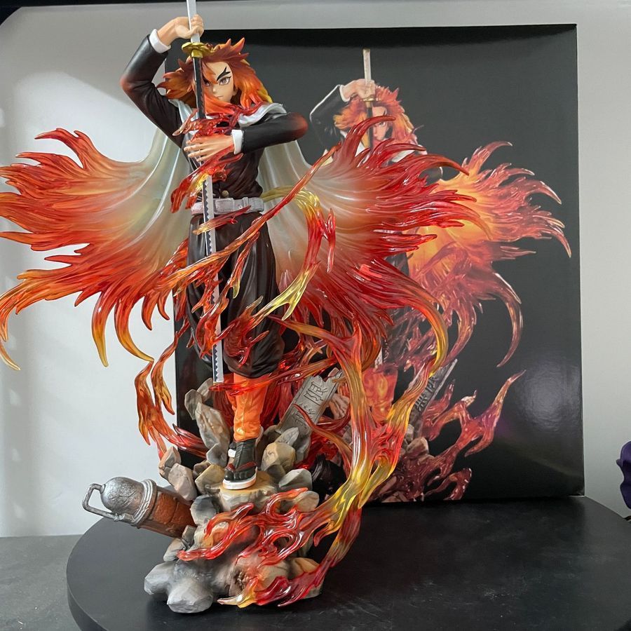 Аніме фігурка Клинок розсікаючий демонів Den Slayer Rengoku Kyoujurou Ренгоку Кьодзюро, 30 см (BDD 0116)