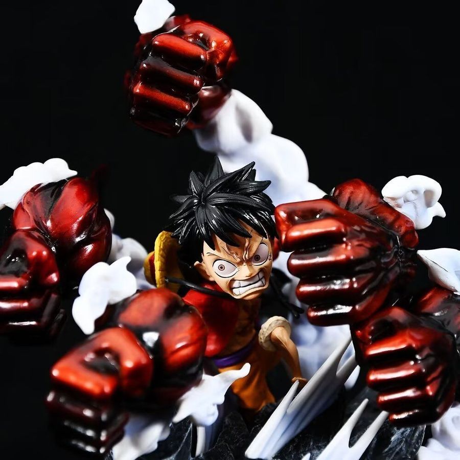 Аниме фигурка One Piece Ван Пис Luffy Мугивара Луффи с декорированной подставкой, 15 см (OP 0079)
