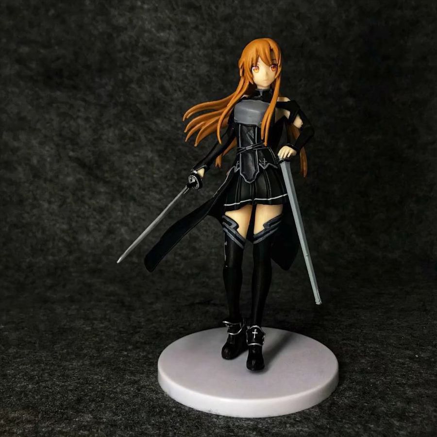 Аниме фигурка Sword Art Online Мастера меча онлайн Asuna Асуна в черном цвете, 17 см (SAO 0016)