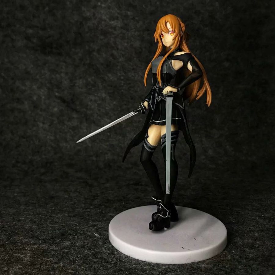 Аніме фігурка Sword Art Online Майстра меча онлайн Asuna Асуна в чорному кольорі, 17 см (SAO 0016)
