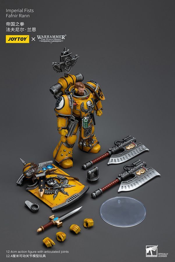 Фигурка из игры Warhammer 40k, Имперские Кулаки Фафнир Ранн, JOYTOY, подвижная, 12,4 см (WHR 0143)