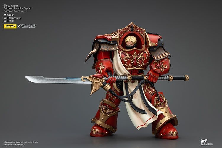 Фігурка з гри Warhammer 40k, Криваві Ангели Багряний Паладін з Силовим Списом, JOYTOY, рухома, 13,6 см (WHR 0104)