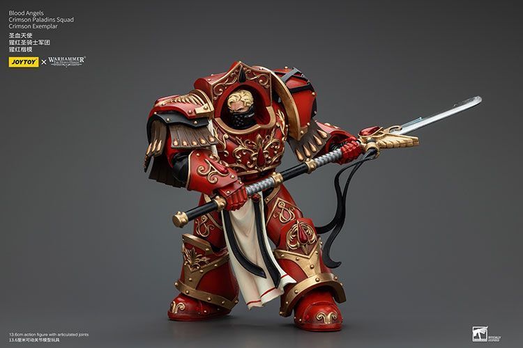 Фігурка з гри Warhammer 40k, Криваві Ангели Багряний Паладін з Силовим Списом, JOYTOY, рухома, 13,6 см (WHR 0104)