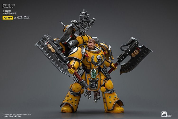 Фигурка из игры Warhammer 40k, Имперские Кулаки Фафнир Ранн, JOYTOY, подвижная, 12,4 см (WHR 0143)